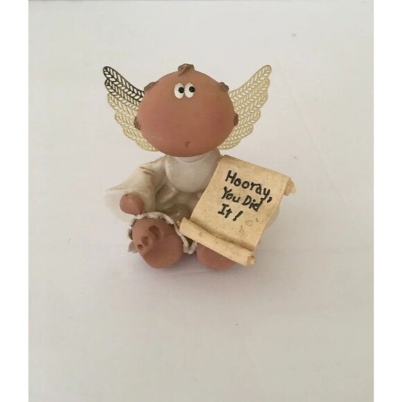 Angel Cheeks Figurine Hooray You Did It ! Russ Berrie Kirk Kritters 2001 NEW - Picture 1 of 4
